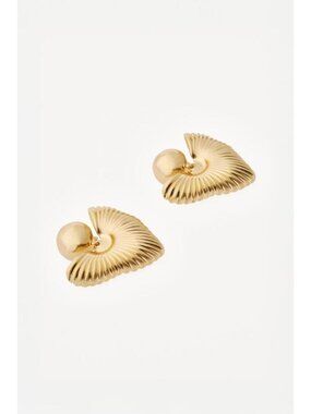 ZARA WILLY CHAVARRIA X ZARA MAXI HEART BUTTON EARRINGS